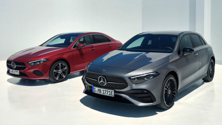 the updated mercedes a-class... looks no different, to be honest