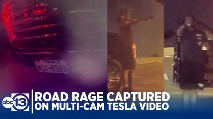 teslacam catches truck driver shooting at model s in road rage incident