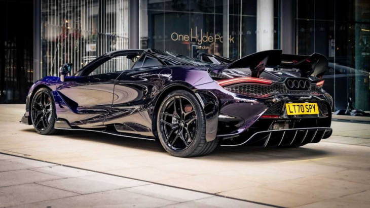 mclaren 765lt spider with color-changing paint looks expensive because it is