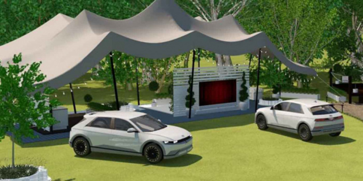 hyundai opens reservations for the first hotel powered entirely by evs, complete with a restaurant, bar, and cinema