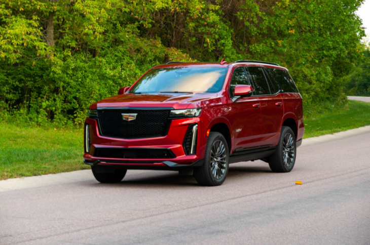 test drive: 2023 cadillac escalade-v barks loudly but wears sheep's clothing