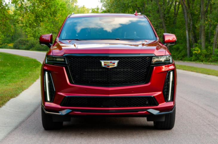 test drive: 2023 cadillac escalade-v barks loudly but wears sheep's clothing