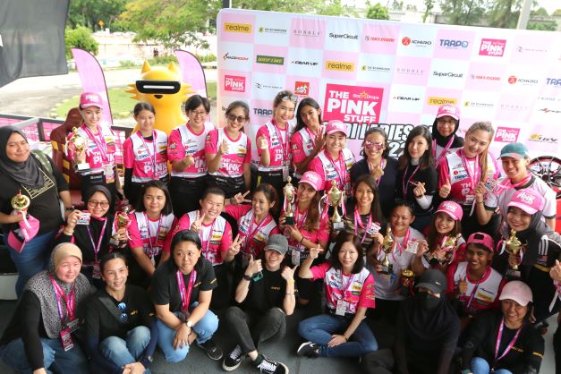 leona chin and morac go kart 1 utama introduces the pink stuff sodi ladies cup