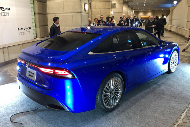 new toyota mirai fuel cell vehicle spotted in production form