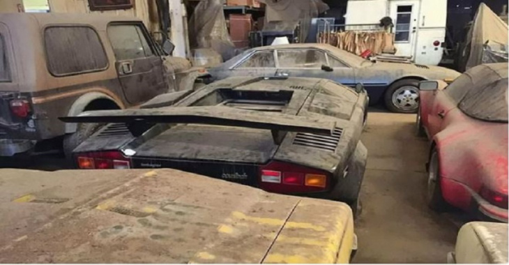 abandoned garage filled with lamborghinis, ferrari, porsche, ‘67 shelby gt500… and that’s not even all.