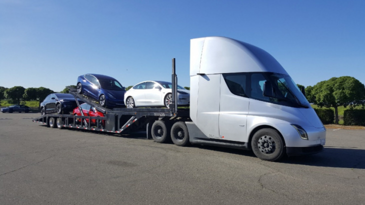tesla and evs’ popularity pushes car carrier companies to seek higher weight limits