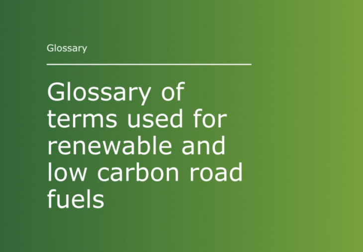 glossary of low carbon fuels terms launched
