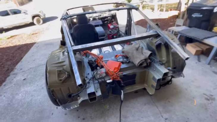 tesla cyber-roadster diy project is sure to turn heads