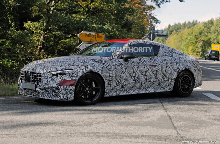 2024 mercedes-benz amg cle 63 s e performance spy shots: 671-hp hybrid coupe coming