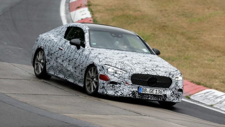 new mercedes cle coupe spied testing in hot amg 63 guise