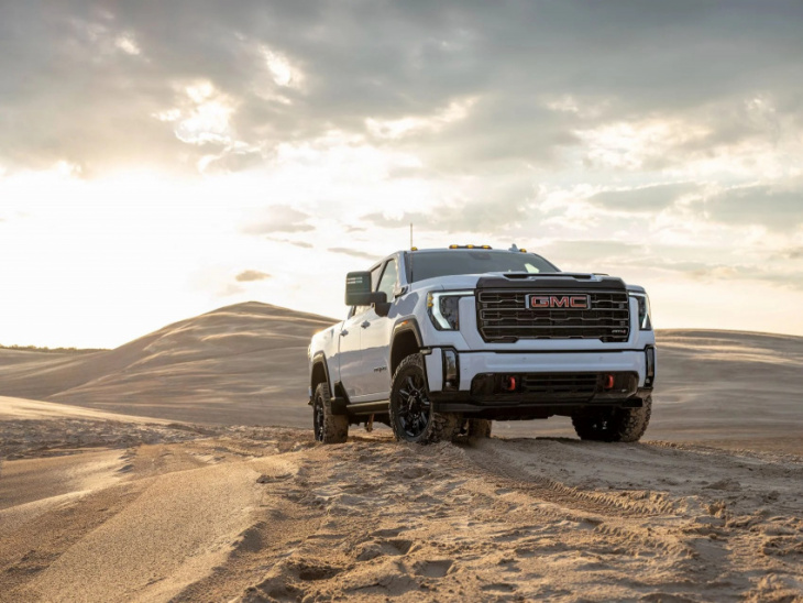 android, 2024 gmc sierra hd: power upgrades, revised styling, at4x trim & more