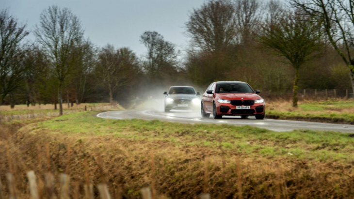 mercedes-amg e63 s v bmw m5 competition – supersaloon face-off