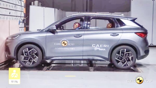 byd atto 3 electric suv crash test safety rating – 5 star euro ncap