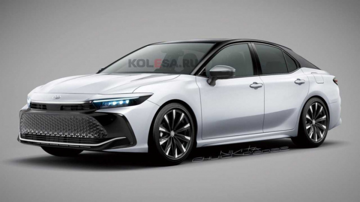 next-gen toyota camry rendered with crown-inspired redesign