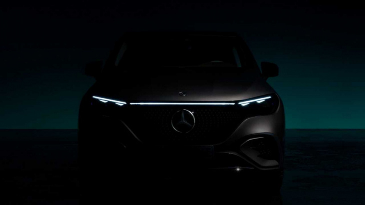 mercedes-benz eqe suv teased one last time before full debut