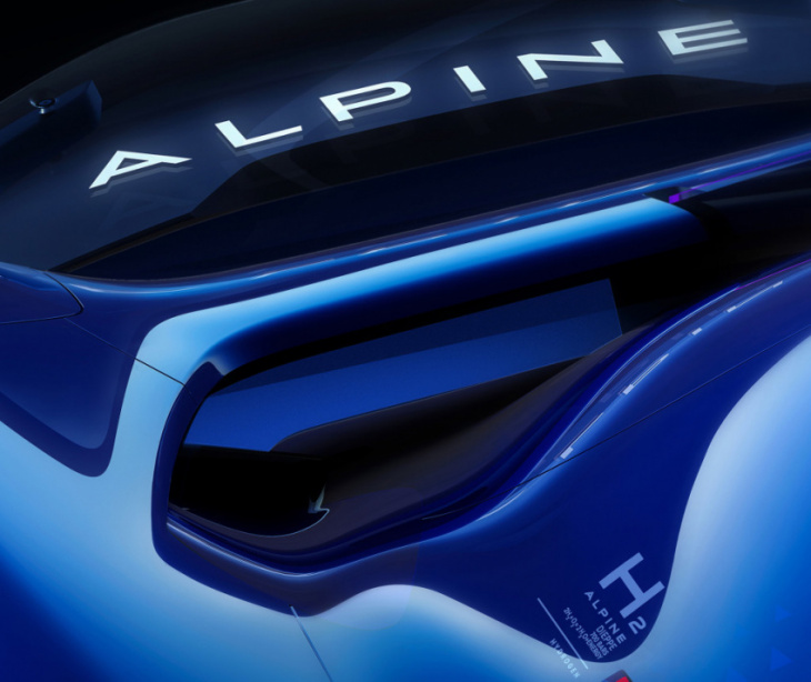 alpine previews new design language with dramatic alpenglow hydrogen hypercar concept
