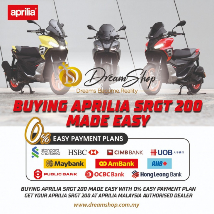 dreamshop and cimb bank tie-up offers 0% monthly instalment for aprilia customers
