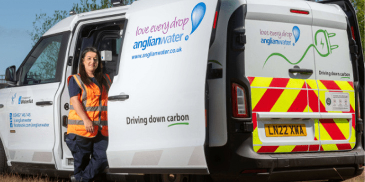 anglian water drives up ev share of their fleets