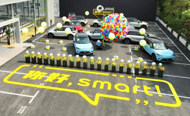 smart #1 rolling out of factory fast, 500 units delivered within one week!