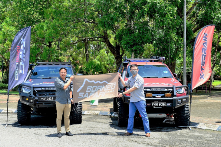 isuzu malaysia supports borneo safari with 3 d-max x-terrain