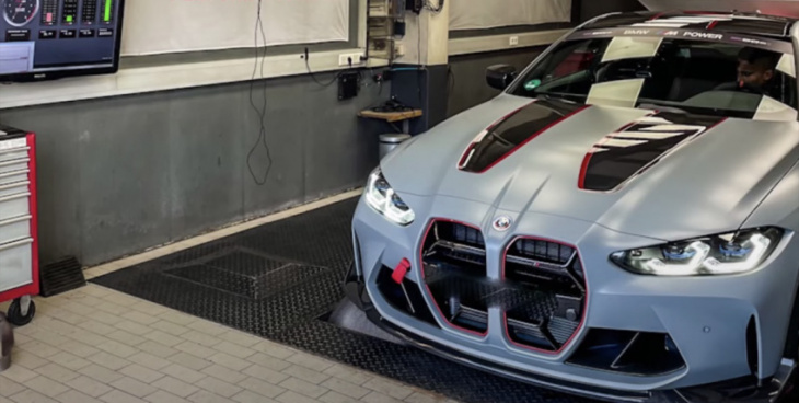 bmw m4 csl makes nearly 600 hp on a dyno