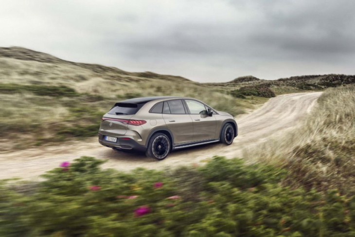 view photos of 2023 mercedes-amg eqe and mercedes-benz eqe suvs