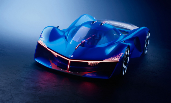the alpine alpenglow is a hydrogen supercar straight from the future