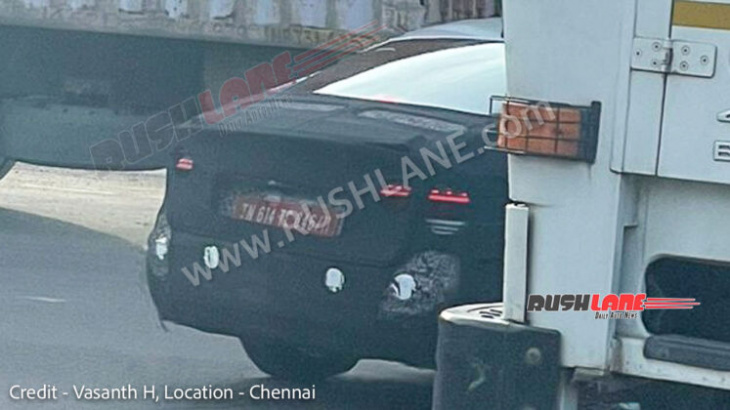 android, 2023 hyundai verna spied in detail while exiting company plant