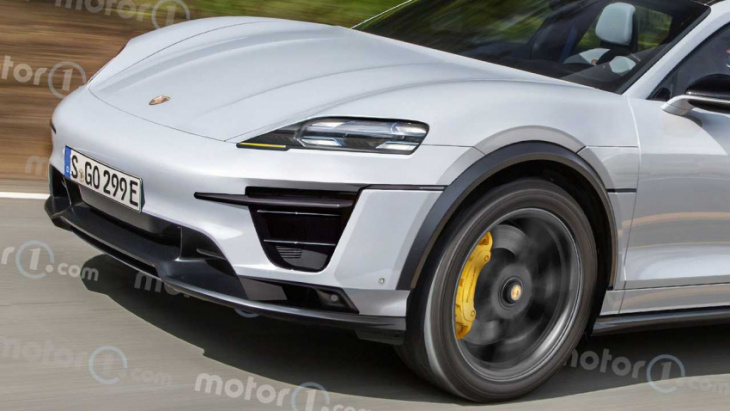 porsche seven-seat electric suv rendering predicts look of larger model
