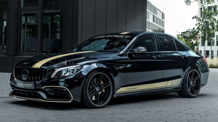 mercedes-amg c63 with v8 gets high-powered sendoff from manhart