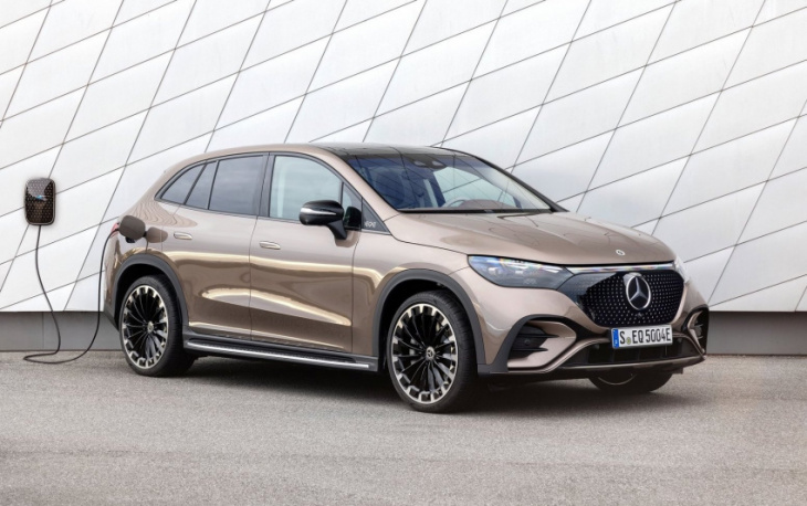 mercedes-benz eqe suv revealed, two amg flagships