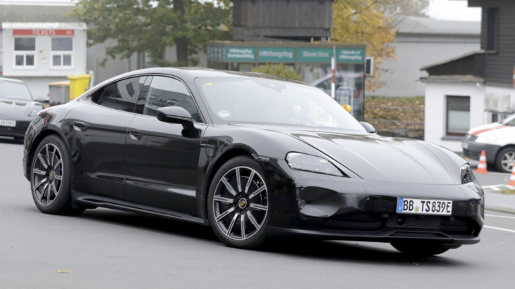 new 2023 porsche taycan facelift spotted testing