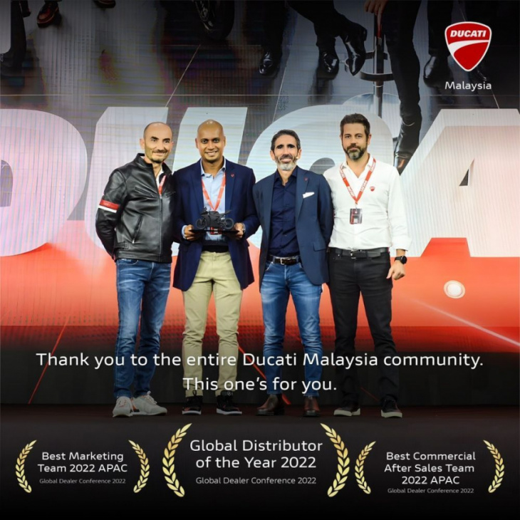 ducati malaysia wins global distributor of the year award