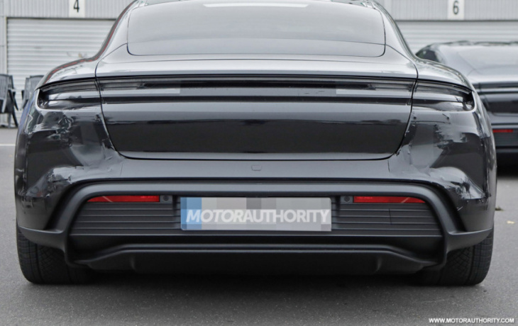 2024 porsche taycan spy shots: mid-cycle update coming