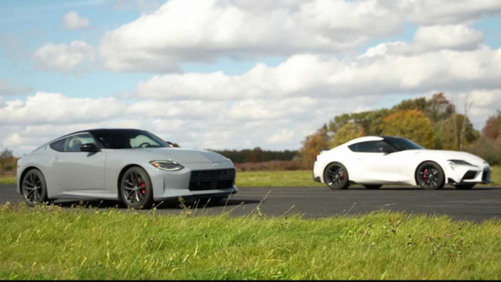 nissan z versus toyota supra drag race highlights gearbox differences