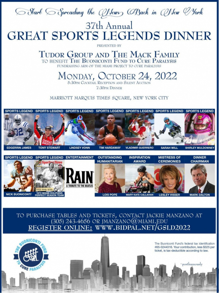 shirley muldowney, tony stewart to be honored at buoniconti fund to cure paralysis dinner