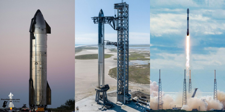 spacex rolls out starship, stacks world’s largest rocket, and aces starlink launch hours apart