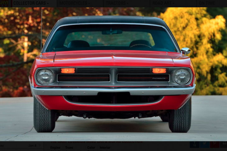 sounds fishy: four-door plymouth barracuda hits auction block