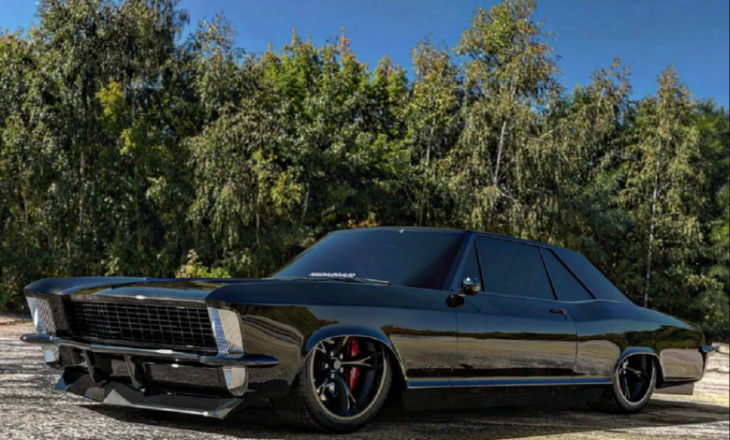 this slammed and murdered out 1965 buick riviera is a stunning neo classic