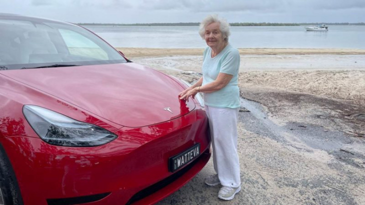 driving miss audrey: why a tesla model y was the only car for this 90 year old