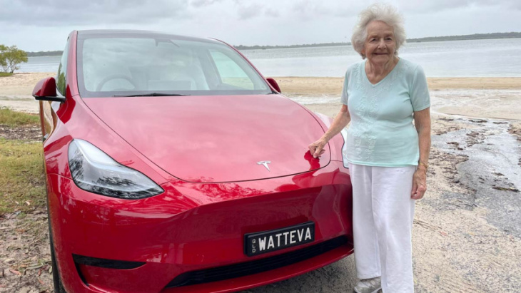 driving miss audrey: why a tesla model y was the only car for this 90 year old
