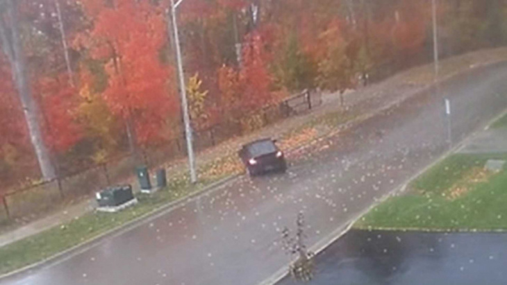 hyundai genesis crashing into curb is a colorful if costly spinout