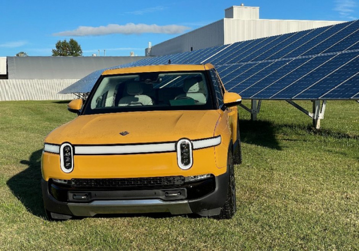 rivian r1t arrives at iihs vehicle research center for crash tests