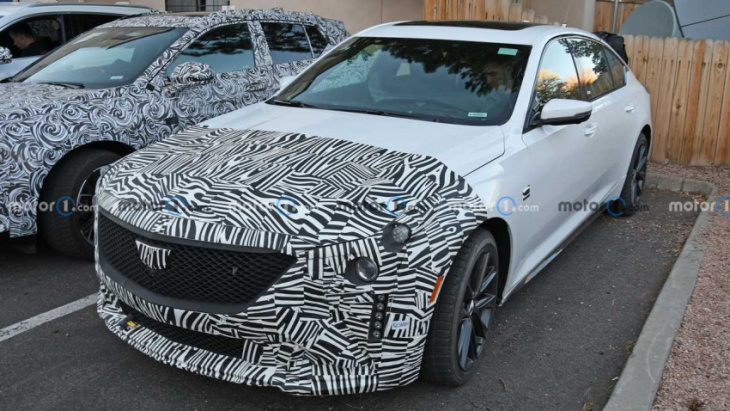 cadillac ct5 spied camouflaged ahead of upcoming refresh