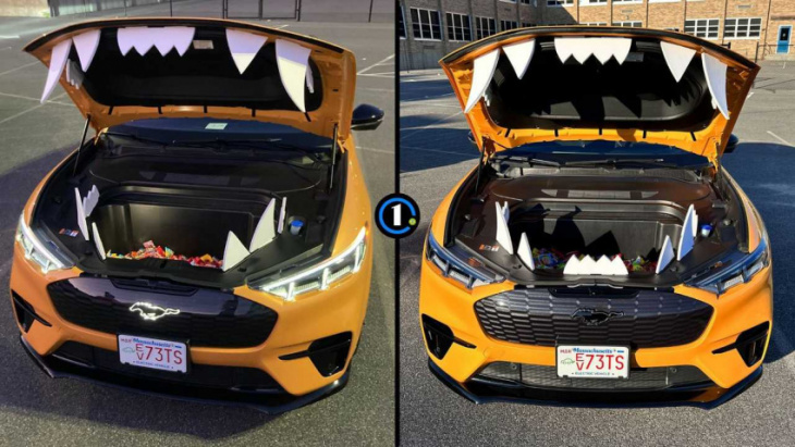 how to, how to turn your ford mustang mach-e frunk into a halloween monster
