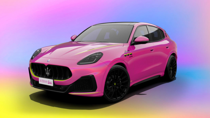 barbie-themed maserati grecale trofeo is a collaboration with neiman marcus
