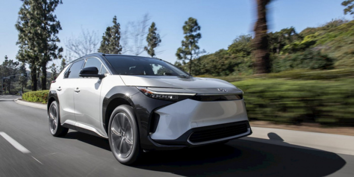 toyota ramping up bz4x suv production to compete in swelling ev market, but not anytime soon