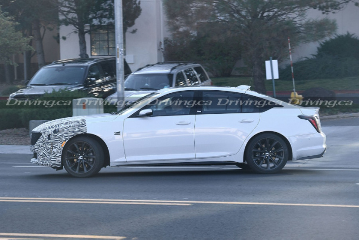 cadillac's ct5 spotted wearing refreshed-for-2024 styling