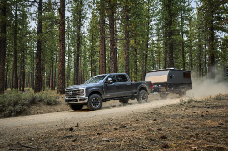 2023 ford super duty rated up to 500 hp, 40,000 lb of towing