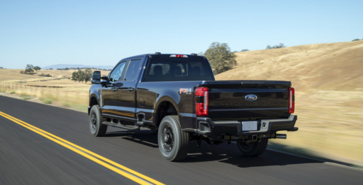 2023 ford super duty rated up to 500 hp, 40,000 lb of towing